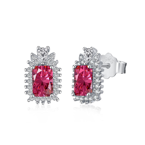 PURE 925 SILVER RED Gwynette Earrings