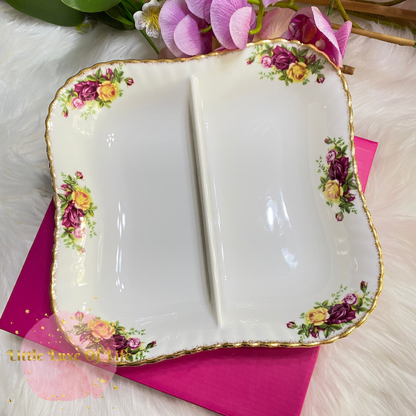Royal Albert  Old Country Roses 2-Part Divided Server