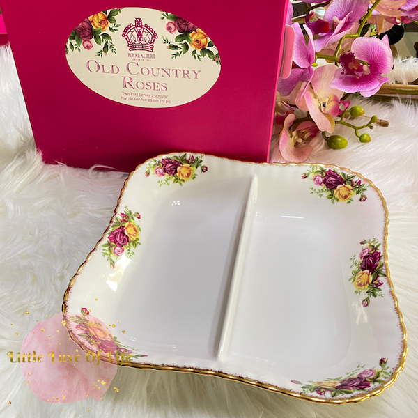 Royal Albert  Old Country Roses 2-Part Divided Server