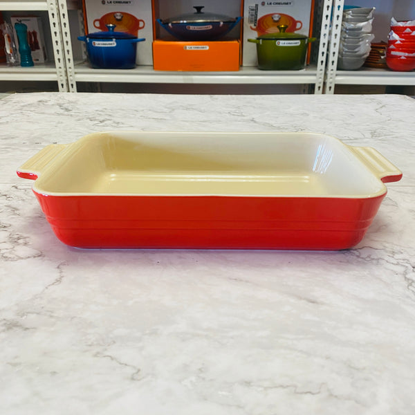 Le Creuset Stoneware Rectangular Dish 25cm (SECOND CHOIX)- CARMIN
