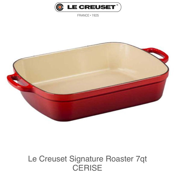 Le Creuset  Signature Roaster 7qt - CERISE