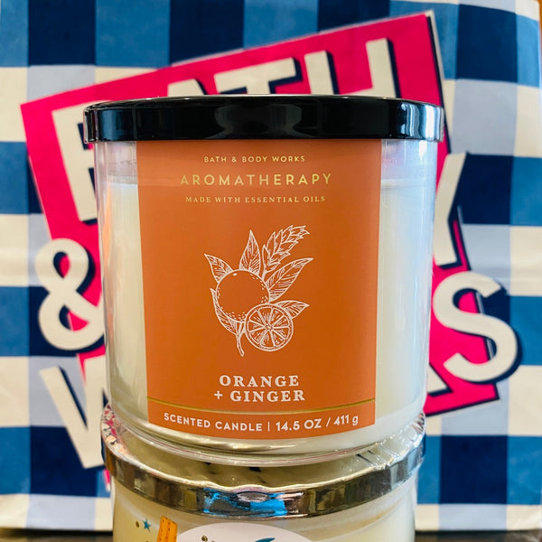 Bath & Body Works Aromatherapy ORANGE GINGER 3-wick Candle 14.5 oz / 411 g