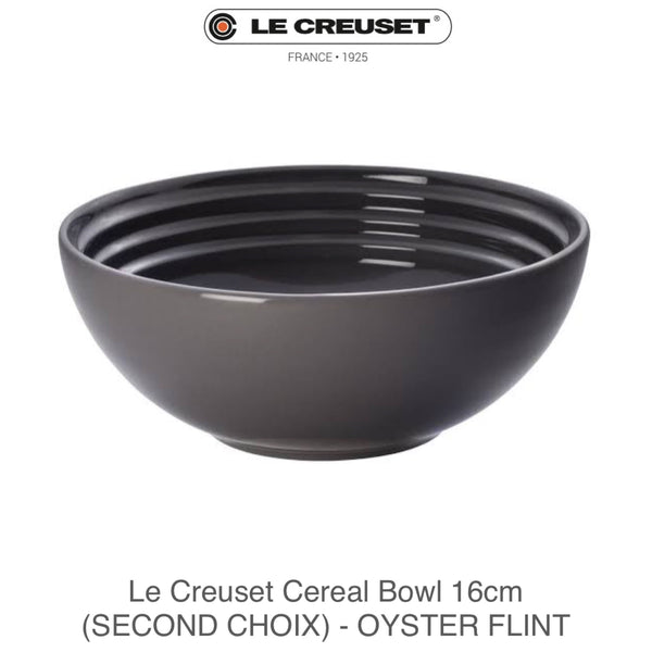 Le Creuset Cereal Bowl 16cm ( SECOND CHOIX) - OYSTER FLINT