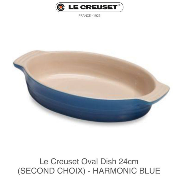 Le Creuset Stoneware Oval Dish 24cm (SECOND CHOIX)- HARMONIC BLUE