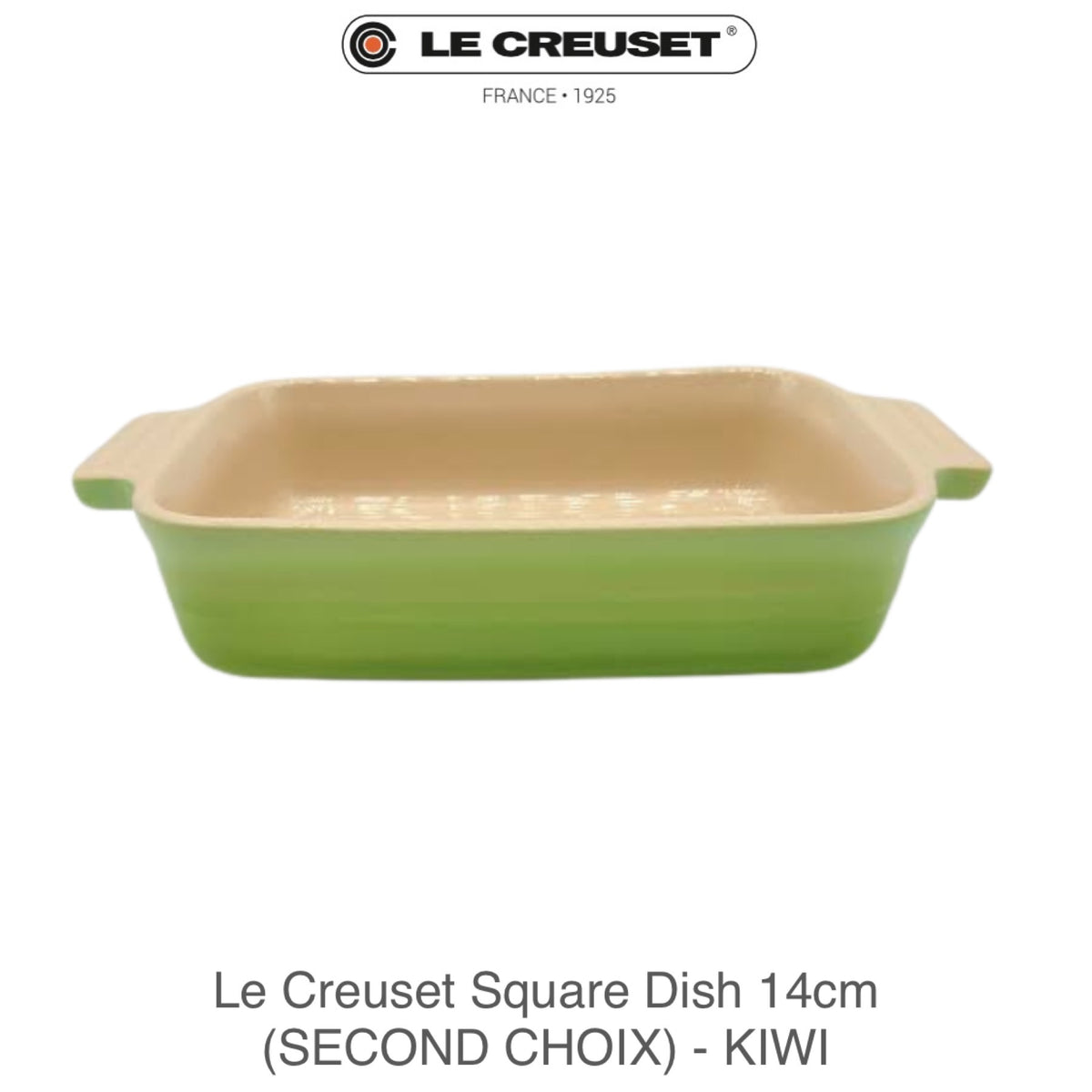 新品未使用　LE CREUSET 14cm Le Creuset Stoneware Square Dish 14cm (SECOND CHOIX)- KIWI
