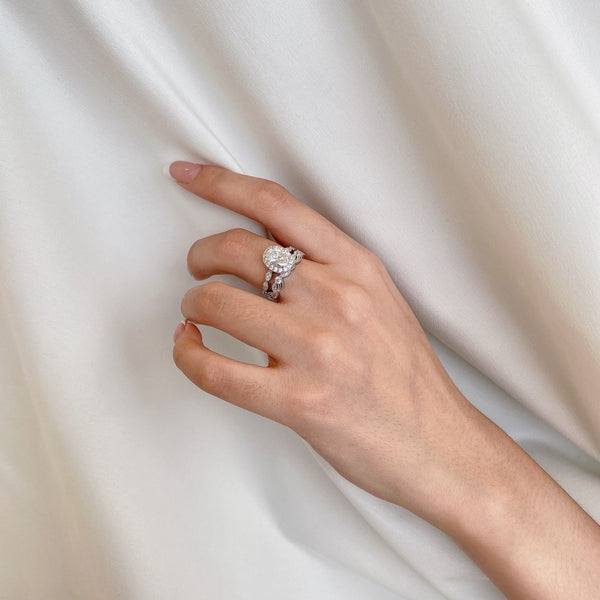 PURE 925 SILVER Dahlia Ring Set