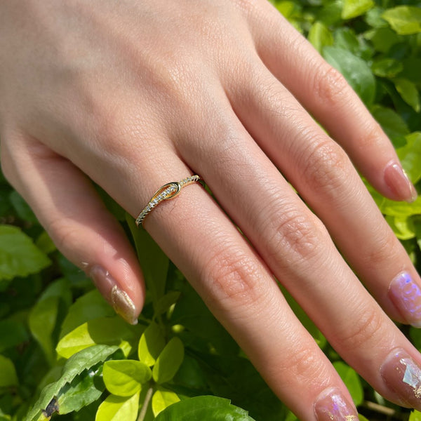 PURE 925 SILVER (Gold Plated)Serenity Ring