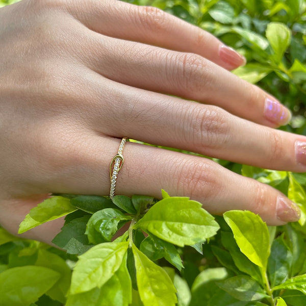 PURE 925 SILVER (Gold Plated)Serenity Ring