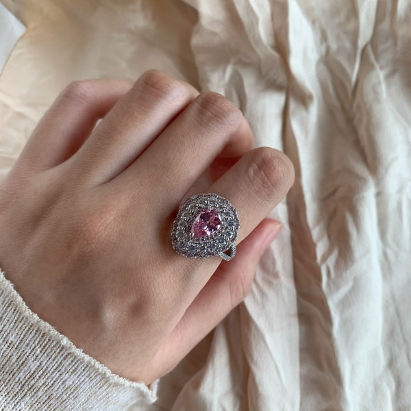 PURE 925 SILVER PINK Berenice Ring