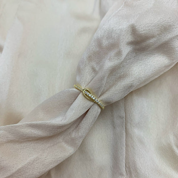 PURE 925 SILVER (Gold Plated)Serenity Ring