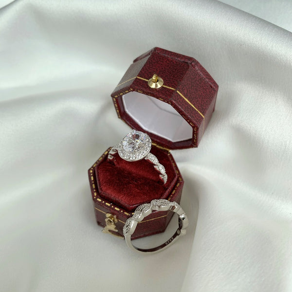 PURE 925 SILVER Dahlia Ring Set