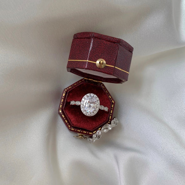 PURE 925 SILVER Dahlia Ring Set