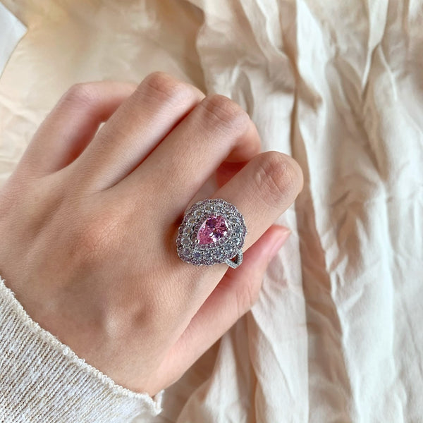 PURE 925 SILVER PINK Berenice Ring