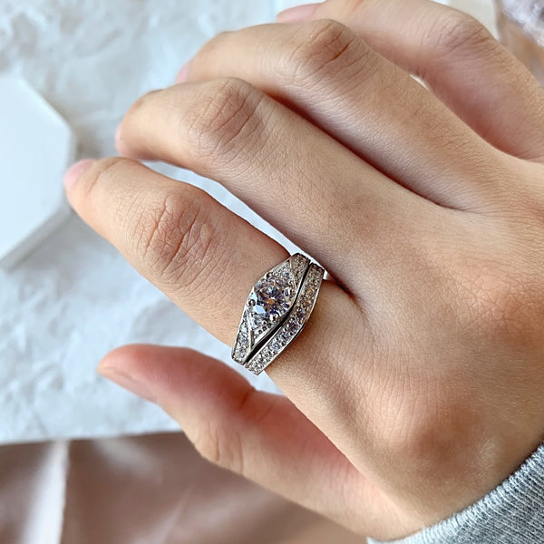 PURE 925 SILVER Audrey Ring Set