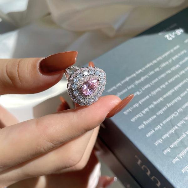 PURE 925 SILVER PINK Berenice Ring