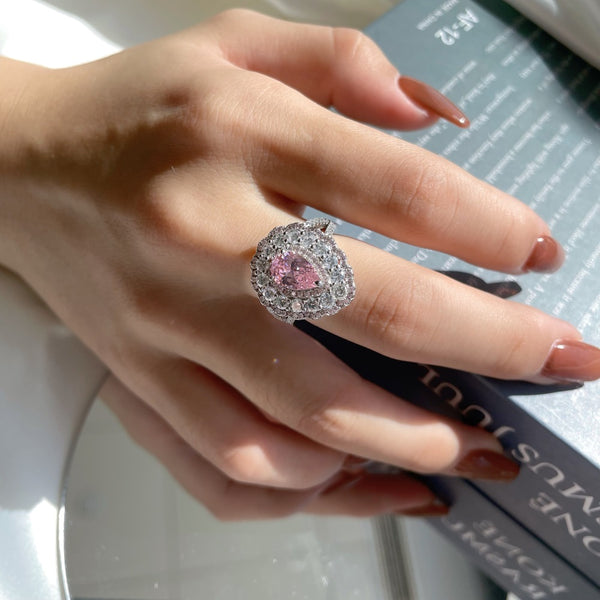 PURE 925 SILVER PINK Berenice Ring