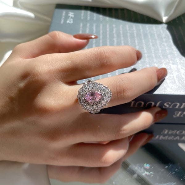 PURE 925 SILVER PINK Berenice Ring