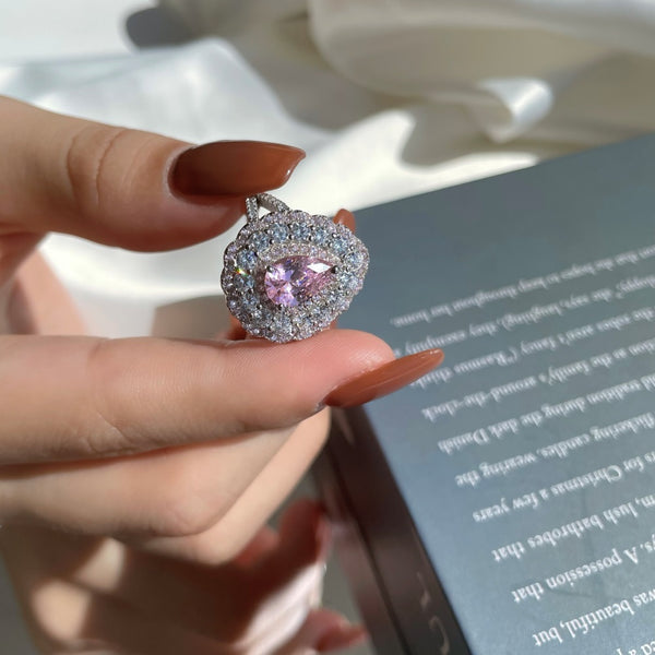 PURE 925 SILVER PINK Berenice Ring