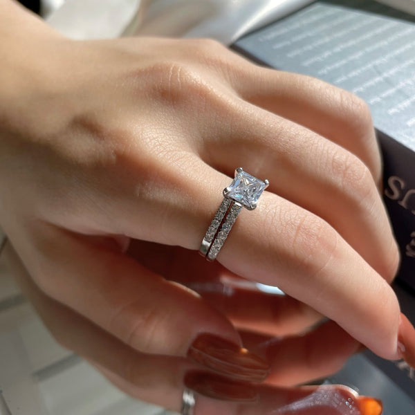 PURE 925 SILVER Freesia Ring Set