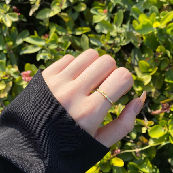 PURE 925 SILVER (Gold Plated)Serenity Ring