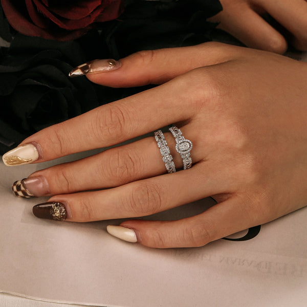PURE 925 SILVER Kaitlyn Ring Set