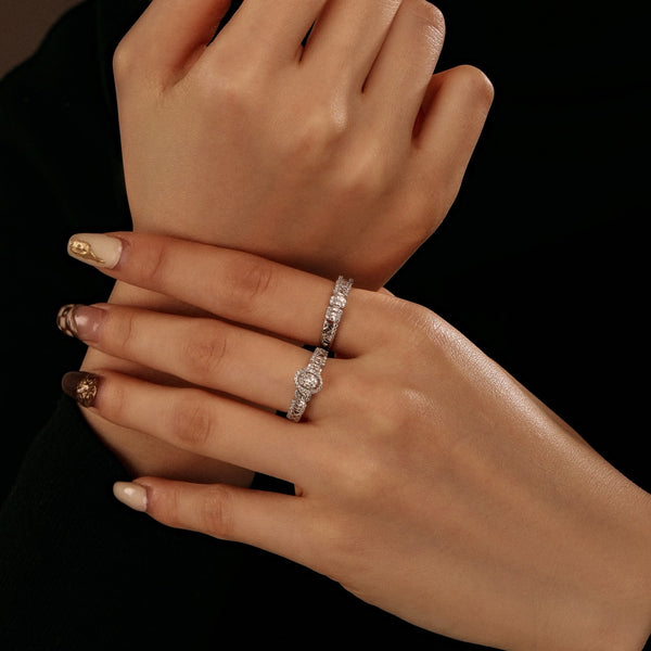 PURE 925 SILVER Kaitlyn Ring Set