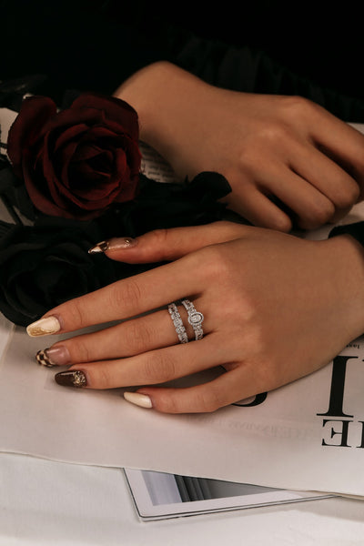 PURE 925 SILVER Kaitlyn Ring Set