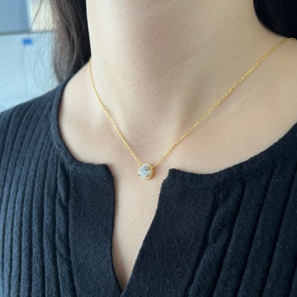 PURE 925 (Gold Plated)SILVER Gabrielle Necklace