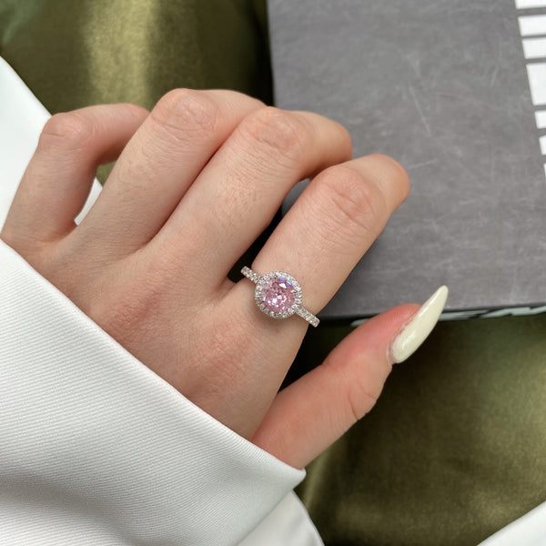 PURE 925 SILVER PINK Olivia Ring