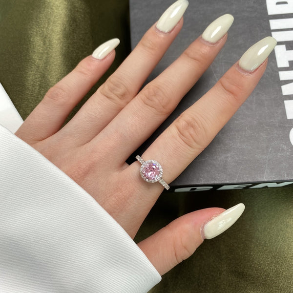 PURE 925 SILVER PINK Olivia Ring