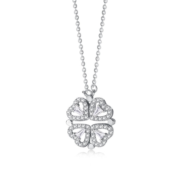 PURE 925 SILVER Clover Necklace