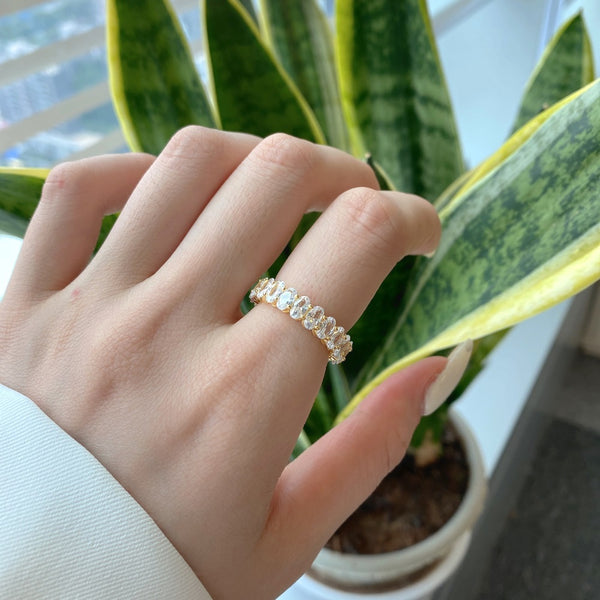 PURE 925 SILVER (Gold Plated)Samantha Ring