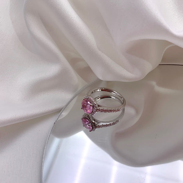PURE 925 SILVER PINK Olivia Ring