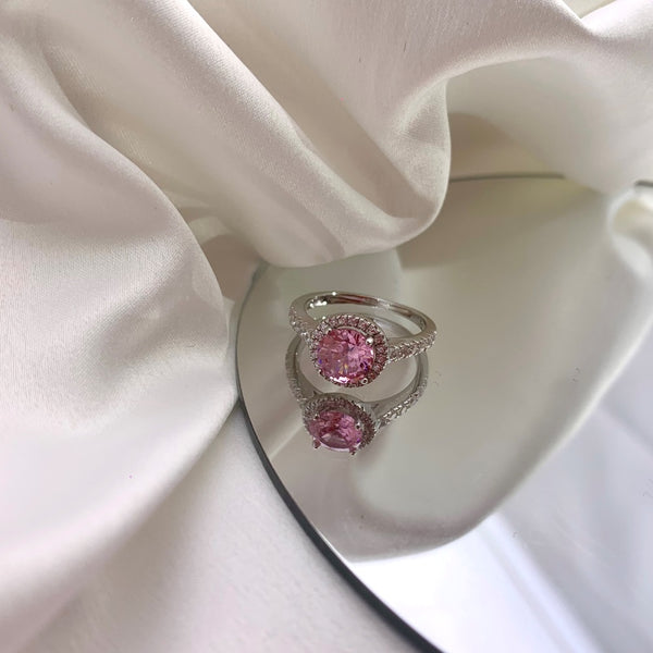 PURE 925 SILVER PINK Olivia Ring