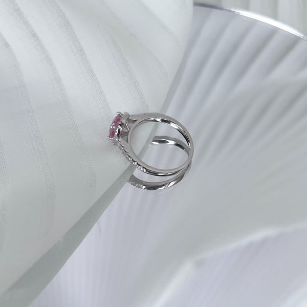 PURE 925 SILVER PINK Olivia Ring