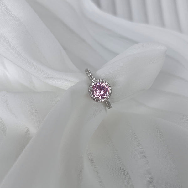 PURE 925 SILVER PINK Olivia Ring