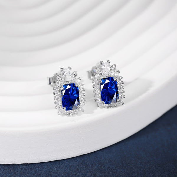 PURE 925 SILVER BLUE Gwynette Earrings