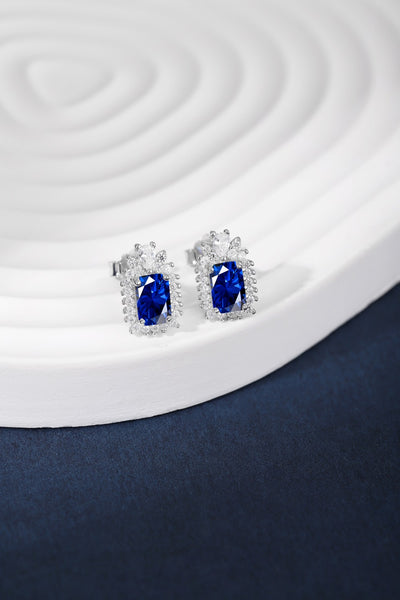 PURE 925 SILVER BLUE Gwynette Earrings