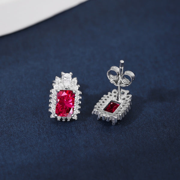 PURE 925 SILVER RED Gwynette Earrings