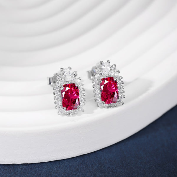 PURE 925 SILVER RED Gwynette Earrings