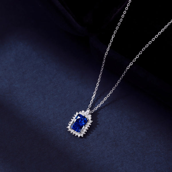 PURE 925 SILVER (BLUE)Adrienne Necklace