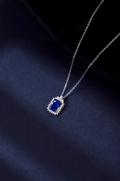 PURE 925 SILVER (BLUE)Adrienne Necklace
