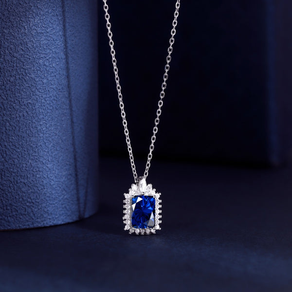 PURE 925 SILVER (BLUE)Adrienne Necklace