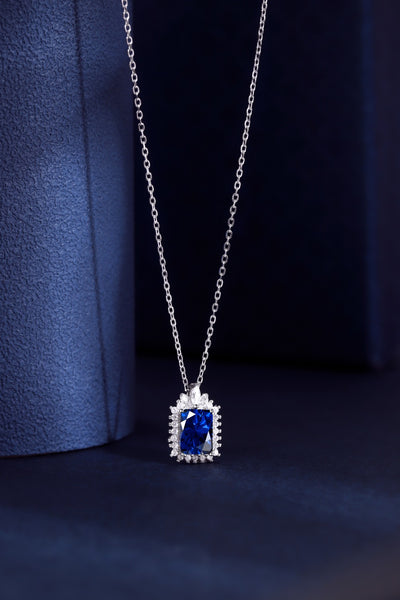 PURE 925 SILVER (BLUE)Adrienne Necklace