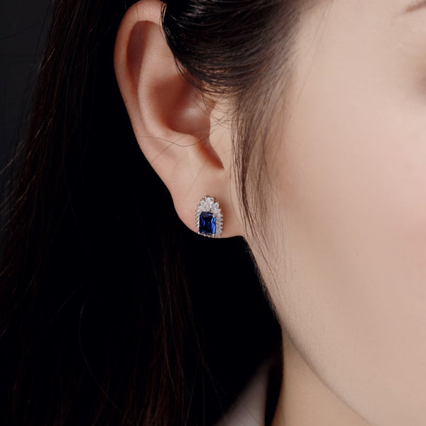 PURE 925 SILVER BLUE Gwynette Earrings