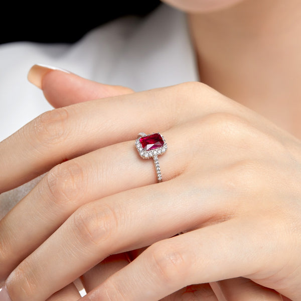 PURE 925 SILVER RED Emillia Ring