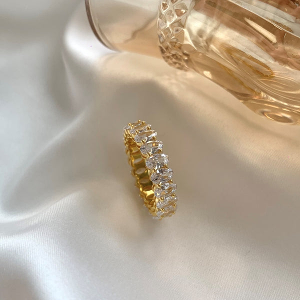 PURE 925 SILVER (Gold Plated)Samantha Ring