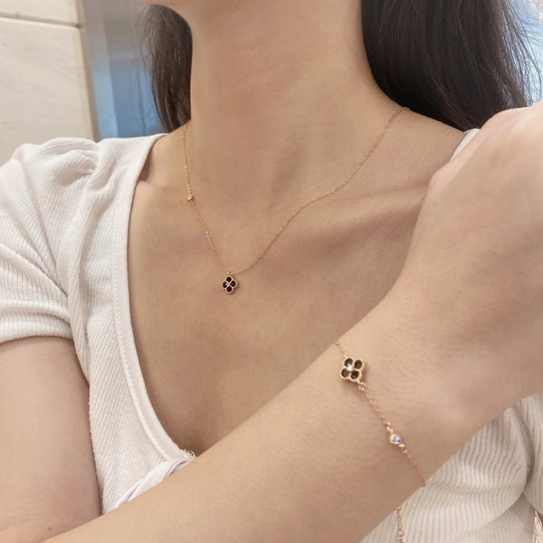 PURE 925 SILVER (Rose Gold Plated)Azalea Necklace