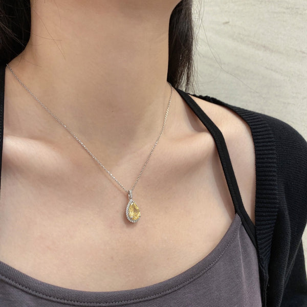 PURE 925 SILVER (YELLOW)Rebecca Necklace