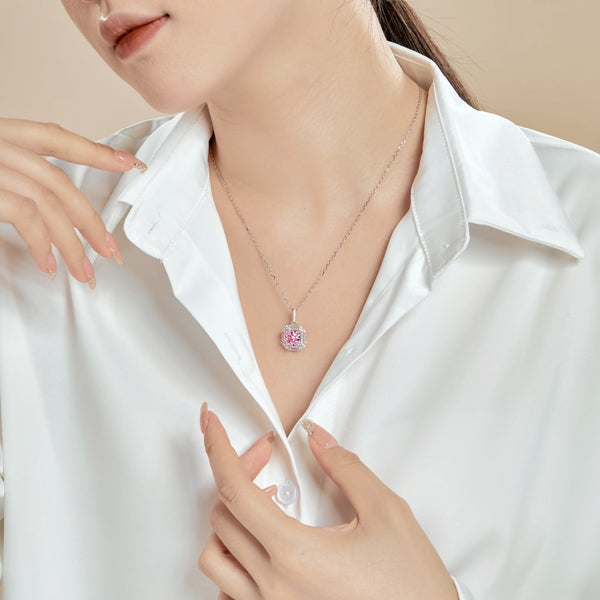 PURE 925 SILVER (PINK)Miranda Necklace